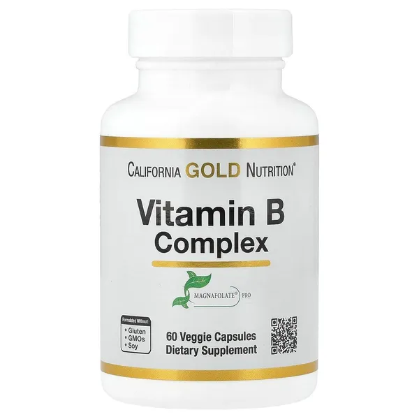 California Gold Nutrition Vitamin B Complex - 60 Veggie Capsules