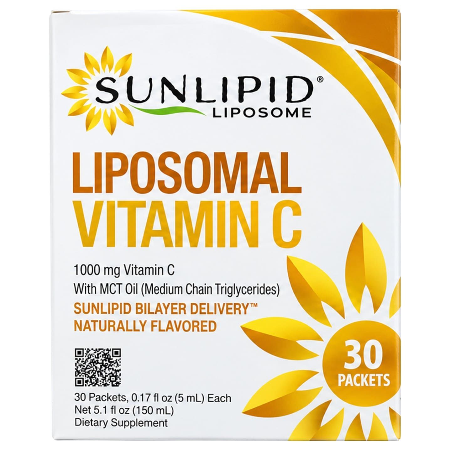 Sunlipid Liposomal Vitamin C, 30 Packets, 0.17 fl oz (5 ml) Each