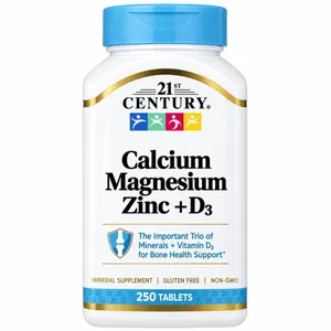21st Century, Calcium Magnesium Zinc + D3, 250 Tablets