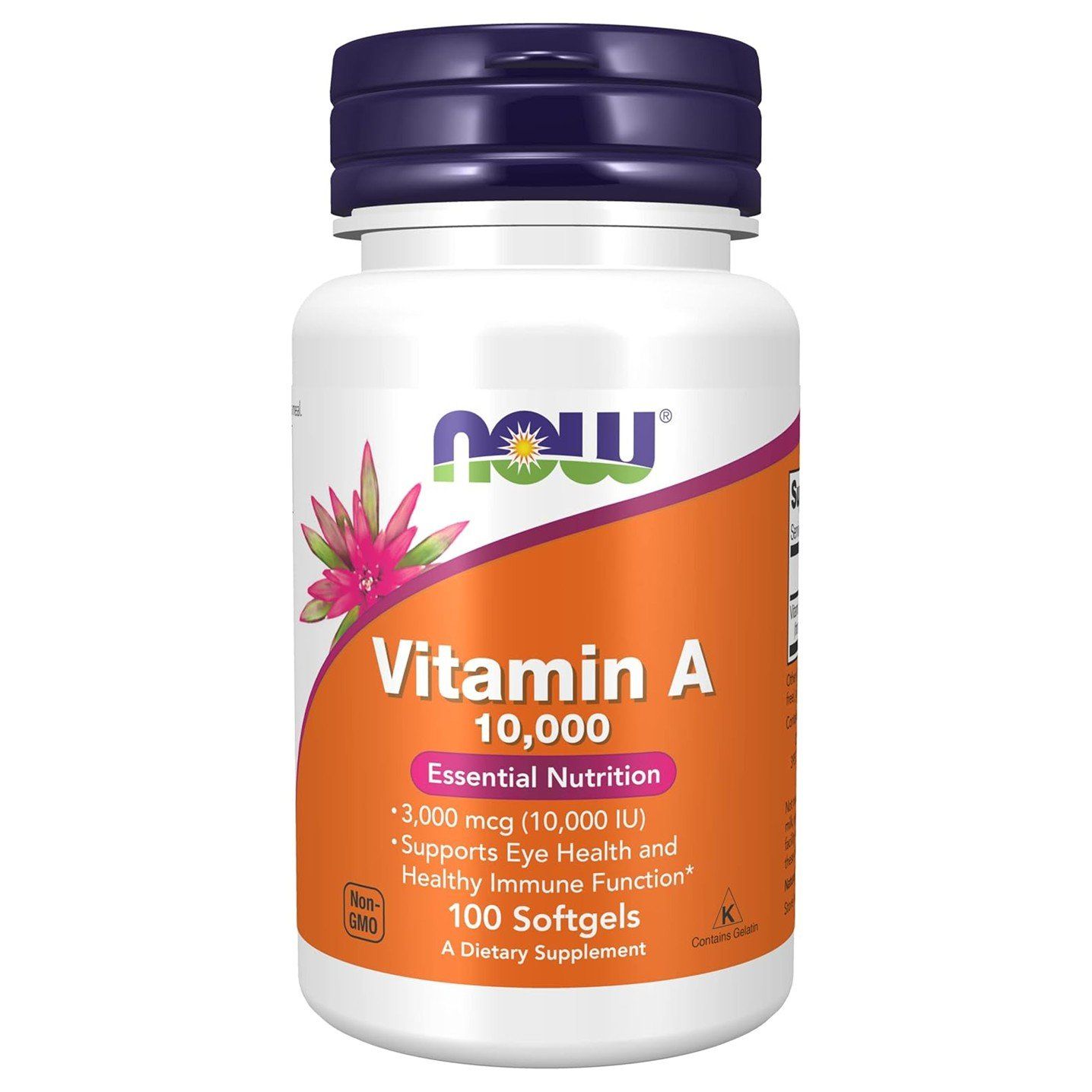 NOW Foods Vitamin A 3000 mcg (10000 IU) - 100 Softgels