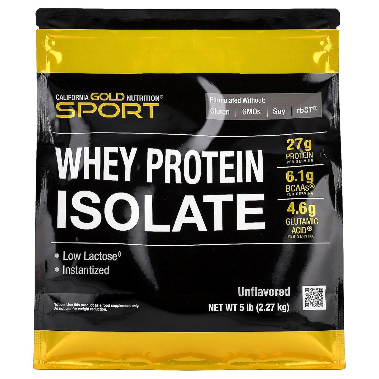 California Gold Nutrition Sport Whey Isolate - 5 lbs