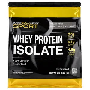 California Gold Nutrition Sport Whey Isolate - 5 lbs - unflavored