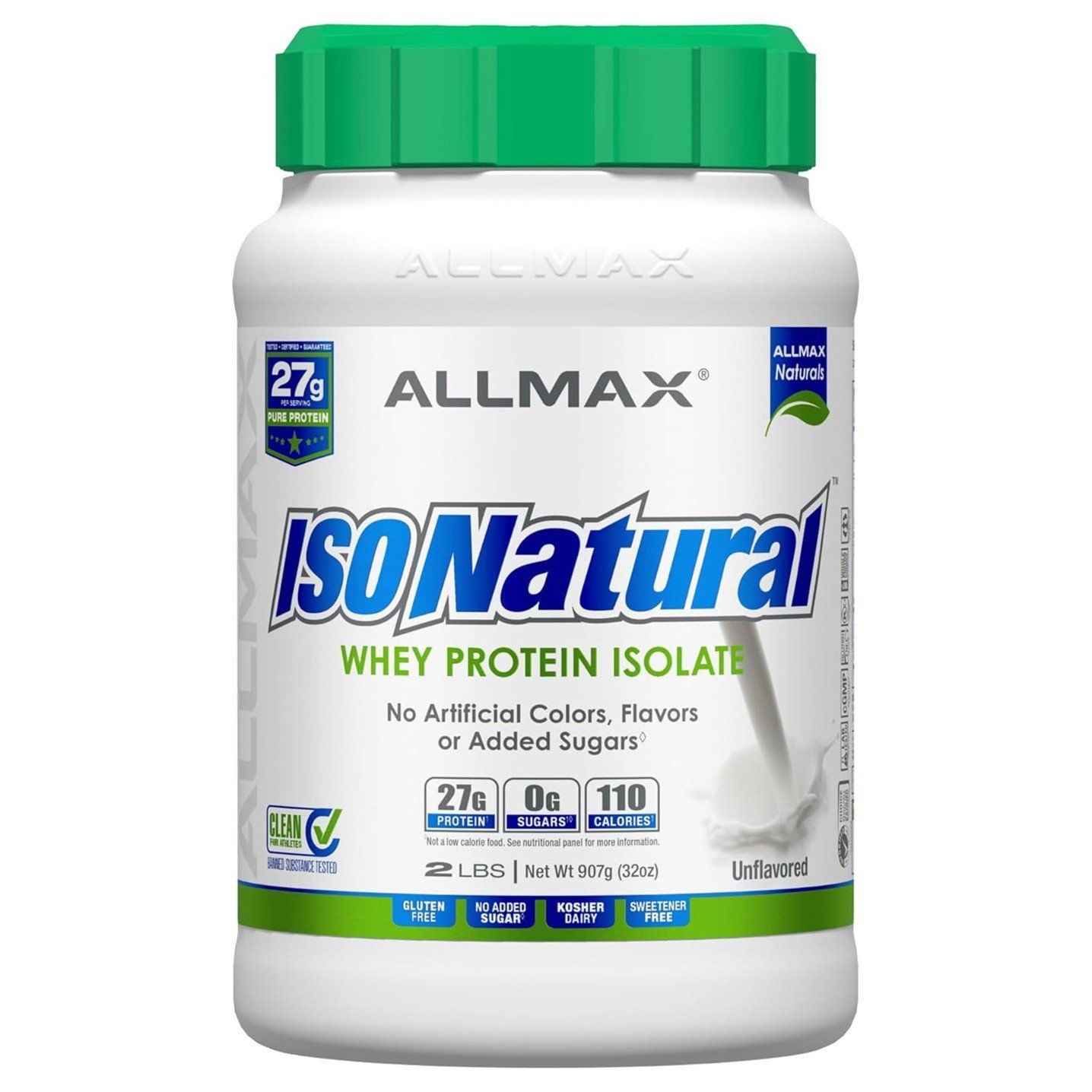 ALLMAX ISONatural Whey Isolate Unflavored - 2 lbs