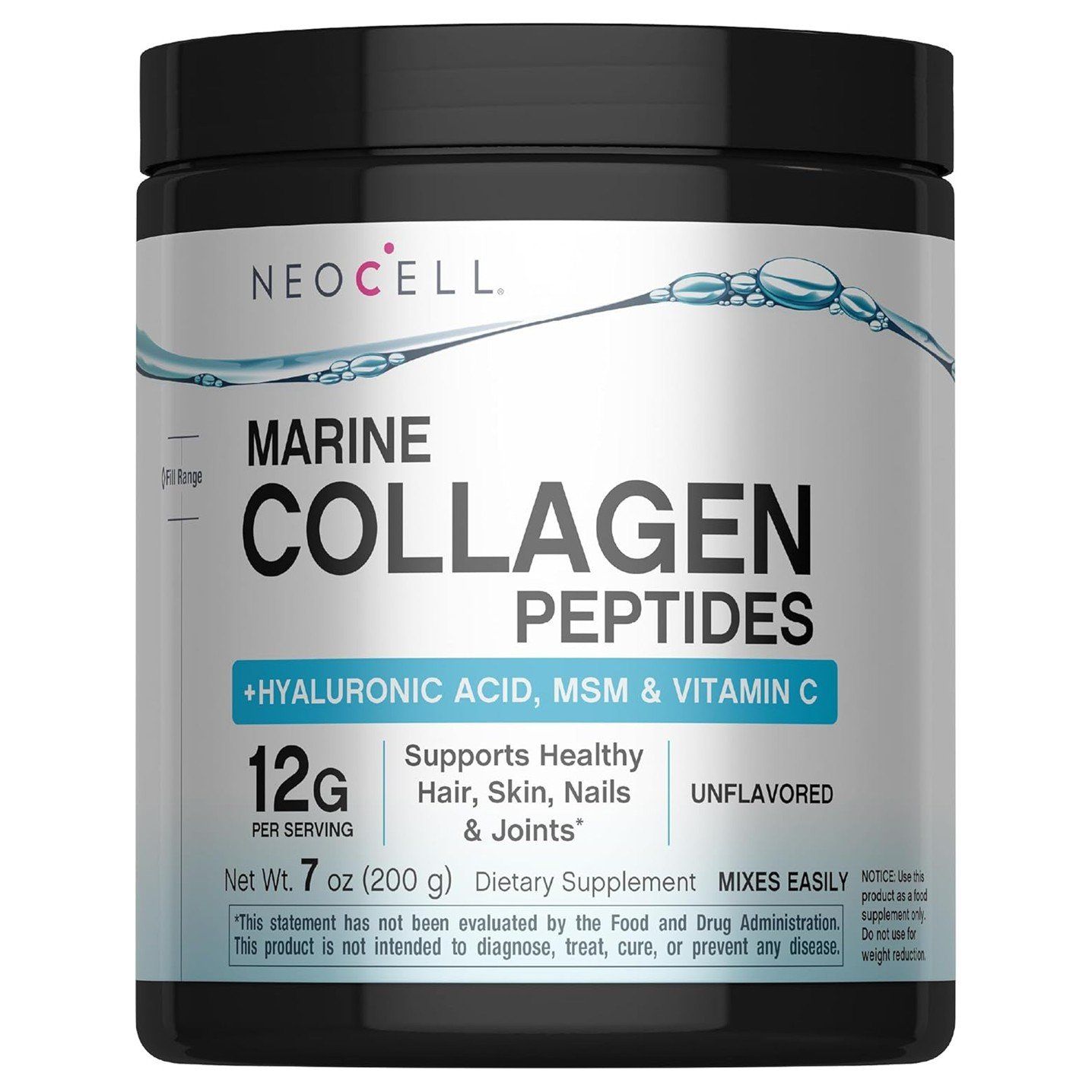 NeoCell Marine Collagen with Hyaluronic Acid &amp; MSM Unflavored - 200 g