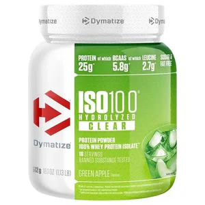 Dymatize ISO100 Hydrolyzed Clear Whey - 16 Servings - green apple