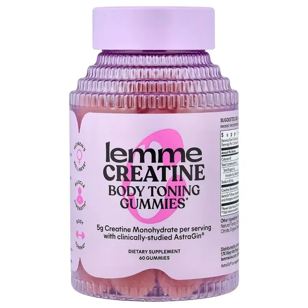 Lemme Creatine Body Toning Gummies Sour Strawberry - 60 Gummies