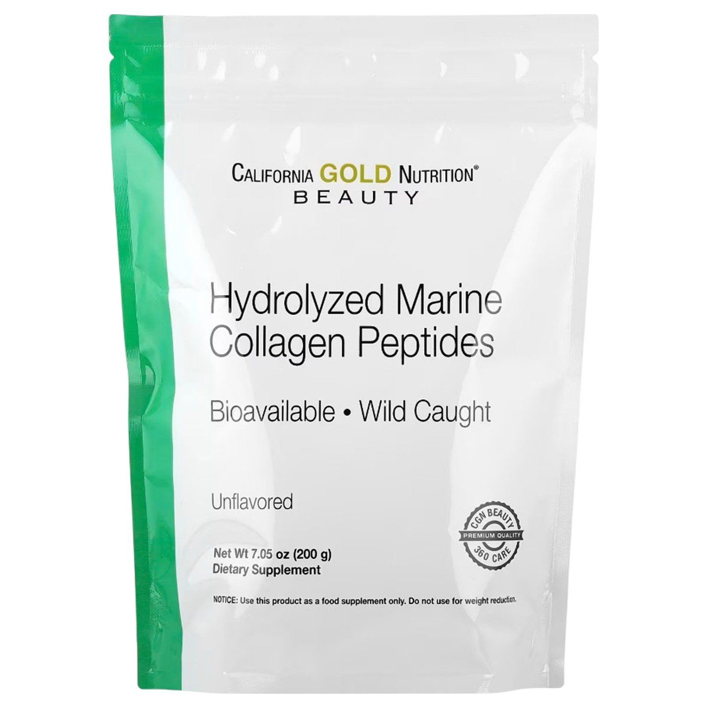 California Gold Nutrition Hydrolyzed Marine Collagen Peptides Unflavored - 200 g