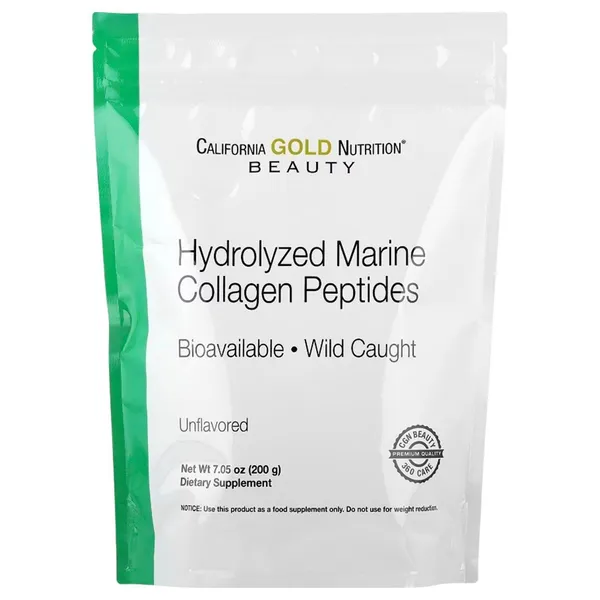 California Gold Nutrition Hydrolyzed Marine Collagen Peptides Unflavored - 200 g