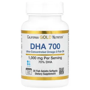 California Gold Nutrition DHA 700 Fish Oil 1000 mg - 30 Softgels