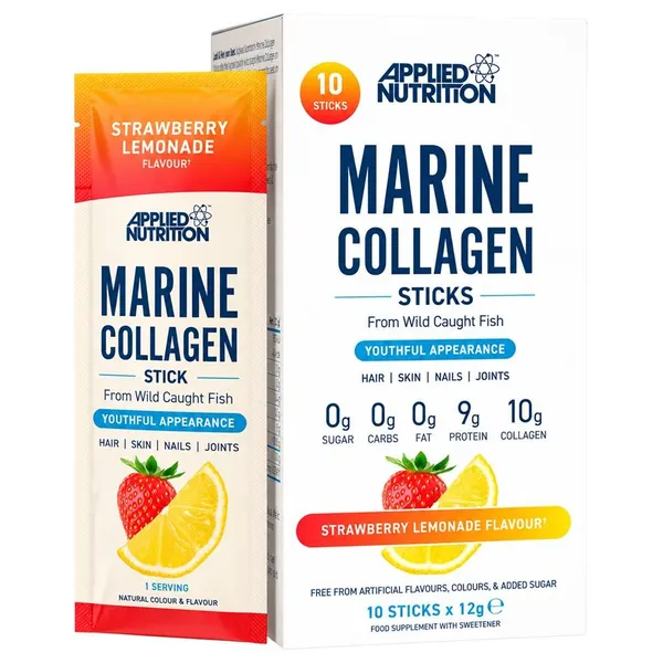 Applied Nutrition, Marine Collagen Stick, Cherry & Apple, 10 Sachets (12 g Each)