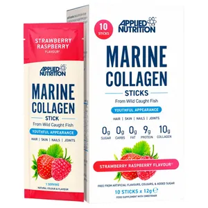 Applied Nutrition, Marine Collagen Stick, Strawberry Raspberry, 10 Sachets (12 g Each)