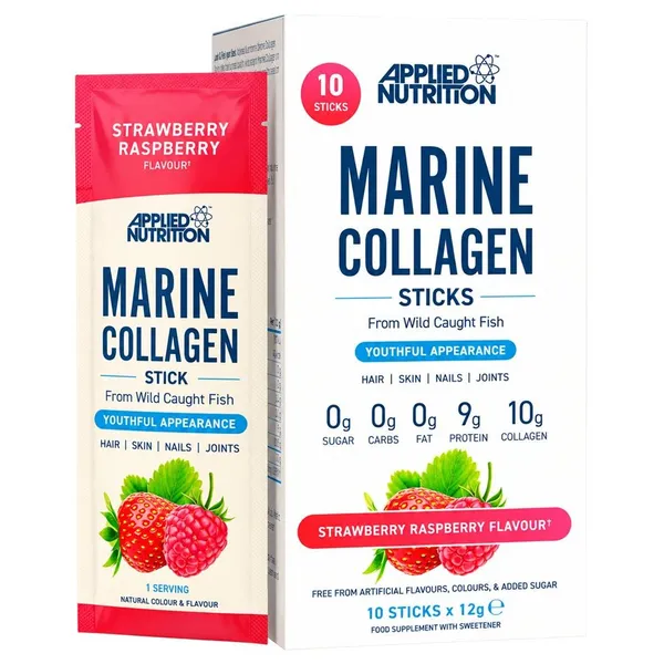 Applied Nutrition, Marine Collagen Stick, Cherry & Apple, 10 Sachets (12 g Each)