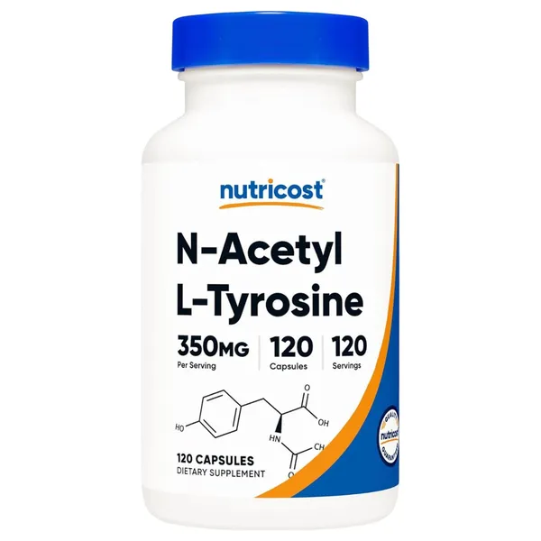 Nutricost N-Acetyl L-Tyrosine 350 mg - 120 Capsules