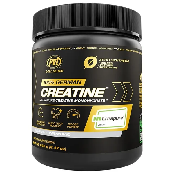 PVL Gold Series 100% German Creatine Creapure Unflavored – 8.47 oz (240 g)