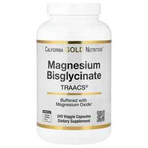 California Gold Nutrition Magnesium Bisglycinate Chelate - 240 Veggie Capsules