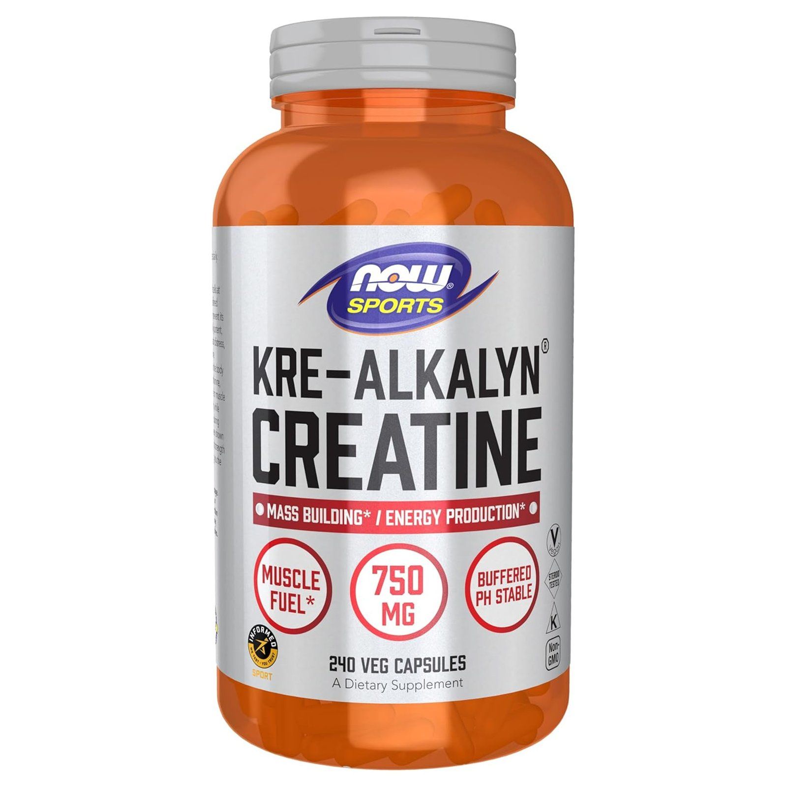 NOW Foods Sports Kre-Alkalyn Creatine - 240 Veg Capsules