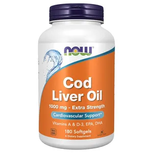 NOW Foods Cod Liver Oil 1000 mg - 180 Softgels