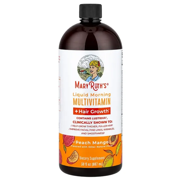 MaryRuth's Liquid Multivitamin + Hair Growth Dragon Fruit, 15.22 fl oz (450 ml)