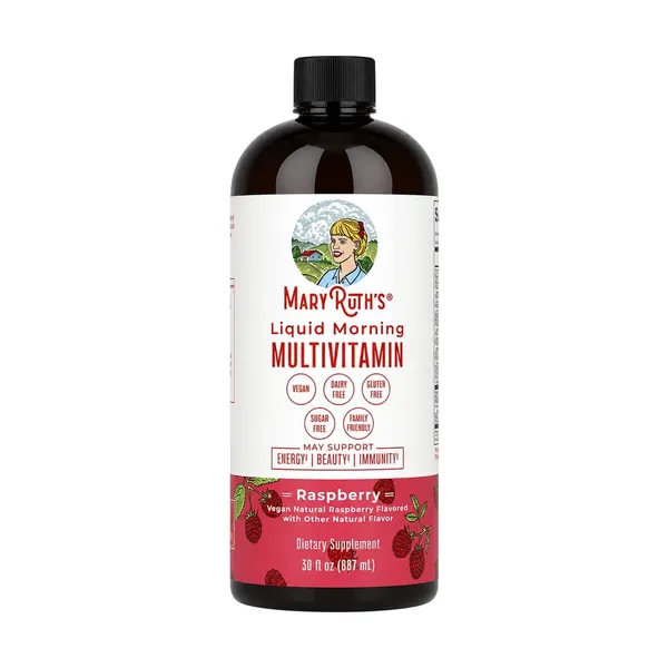 MaryRuth's, Liquid Morning Multivitamin, Raspberry, 15.22 fl oz (450 ml)