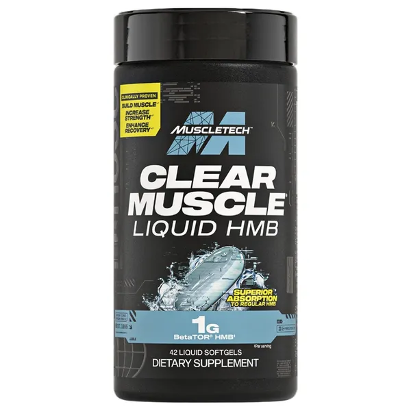 MuscleTech Clear Muscle Liquid HMB, 84 Liquid Softgels