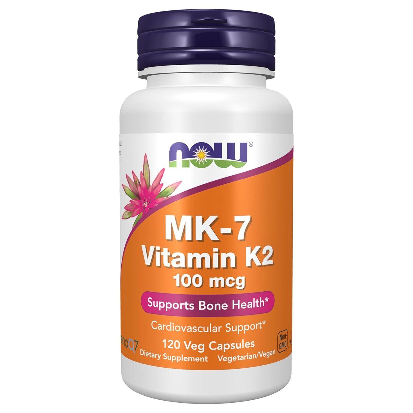 NOW Foods MK-7 Vitamin K-2 100 mcg - 120 Veg Capsules