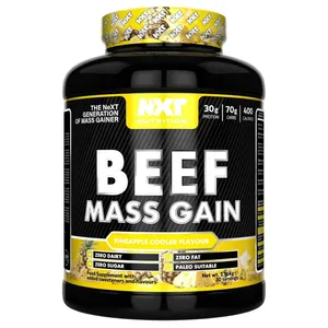 NXT Nutrition Beef Mass Gainer Pineapple Cooler, 30 Servings (3.15 kg)