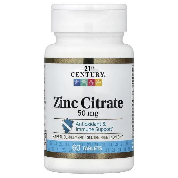 21st Century Zinc Citrate 50 mg - 60 Tablets