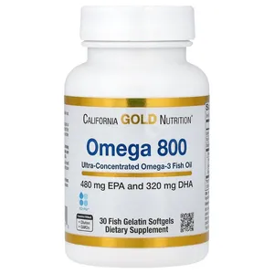 California Gold Nutrition Omega 800 Omega-3 Fish Oil 1000 mg - 30 Softgels