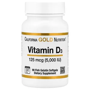 California Gold Vitamin D3 125 mcg (5,000 IU), 90 Fish Gelatin Softgels