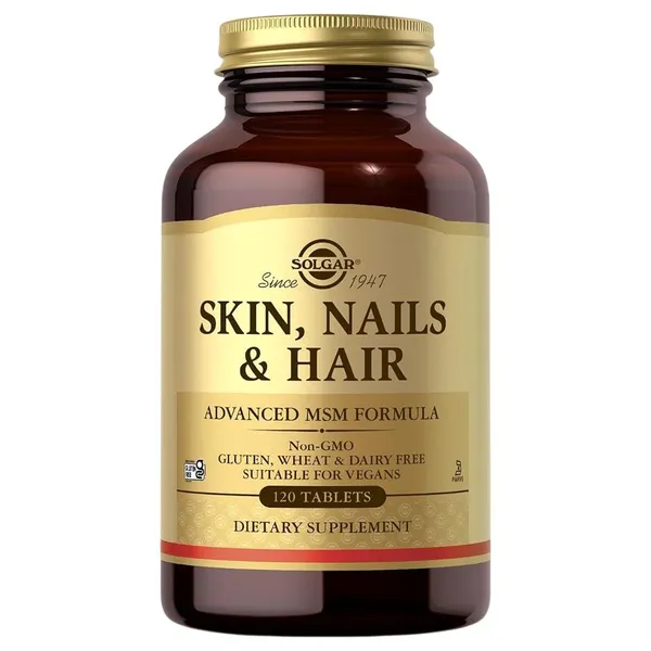 Solgar, Skin, Nails & Hair, Advanced MSM Formula, 120 Tablets