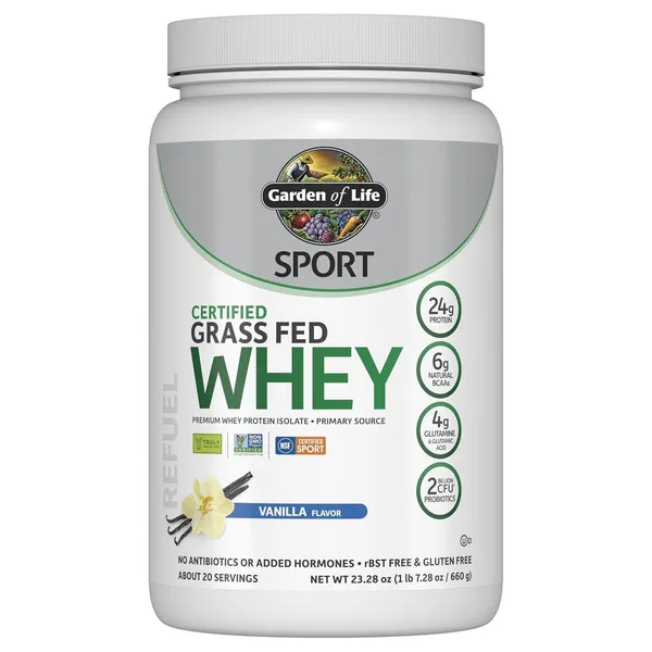 Garden of Life Sport Certified Grass Fed Whey - 1 lbs