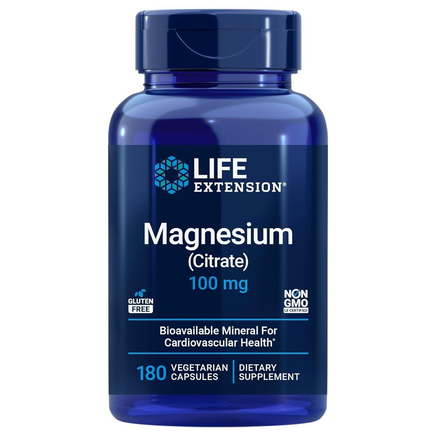 Life Extension Magnesium Citrate 100 mg - 100 Vegetarian Capsules