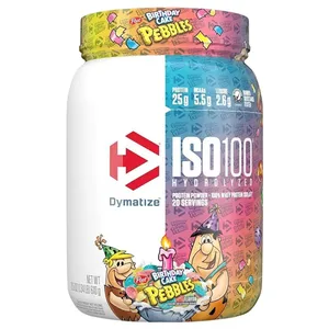 Dymatize ISO100 Whey Protein Isolate - 20 Servings - birthday cake pebbles
