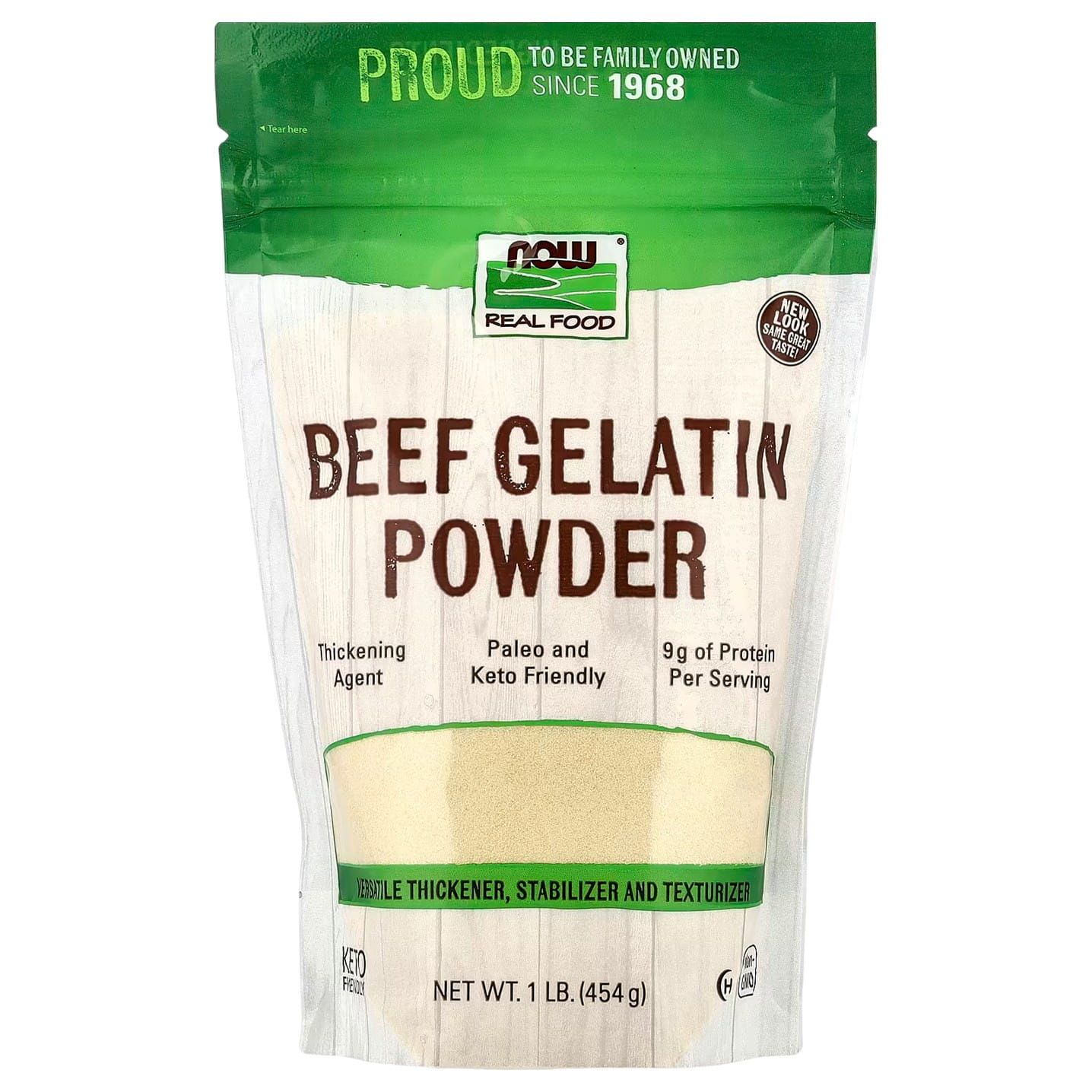 NOW Foods Beef Gelatin Powder, 1 lb (454 g)