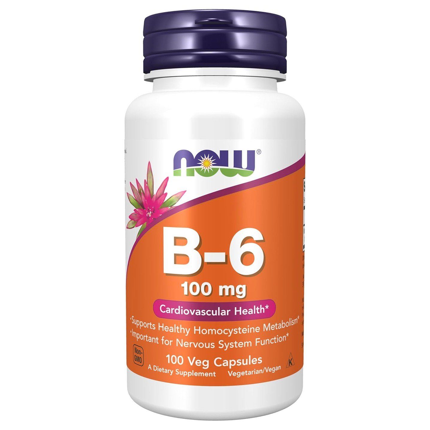 NOW Foods B-6 100 mg - 100 Veg Capsules