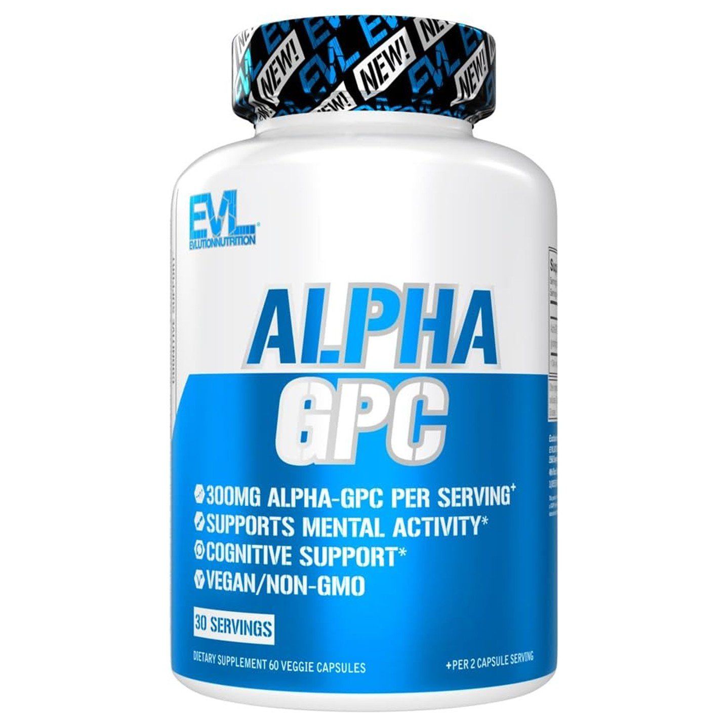 EVLution Nutrition Alpha GPC 300 mg - 60 Veggie Capsules