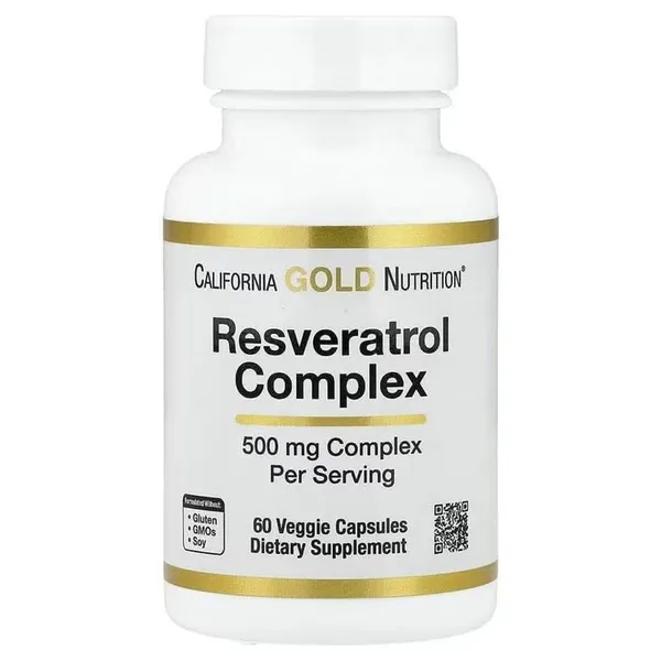 California Gold Nutrition Resveratrol Complex - 60 Veggie Caps