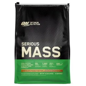 Optimum Nutrition Serious Mass Chocolate - 12 lbs - chocolate peanut butter