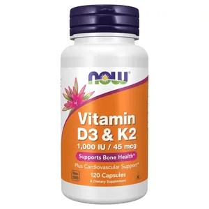 NOW Foods Vitamin D3 &amp; K2 - 120 Capsules