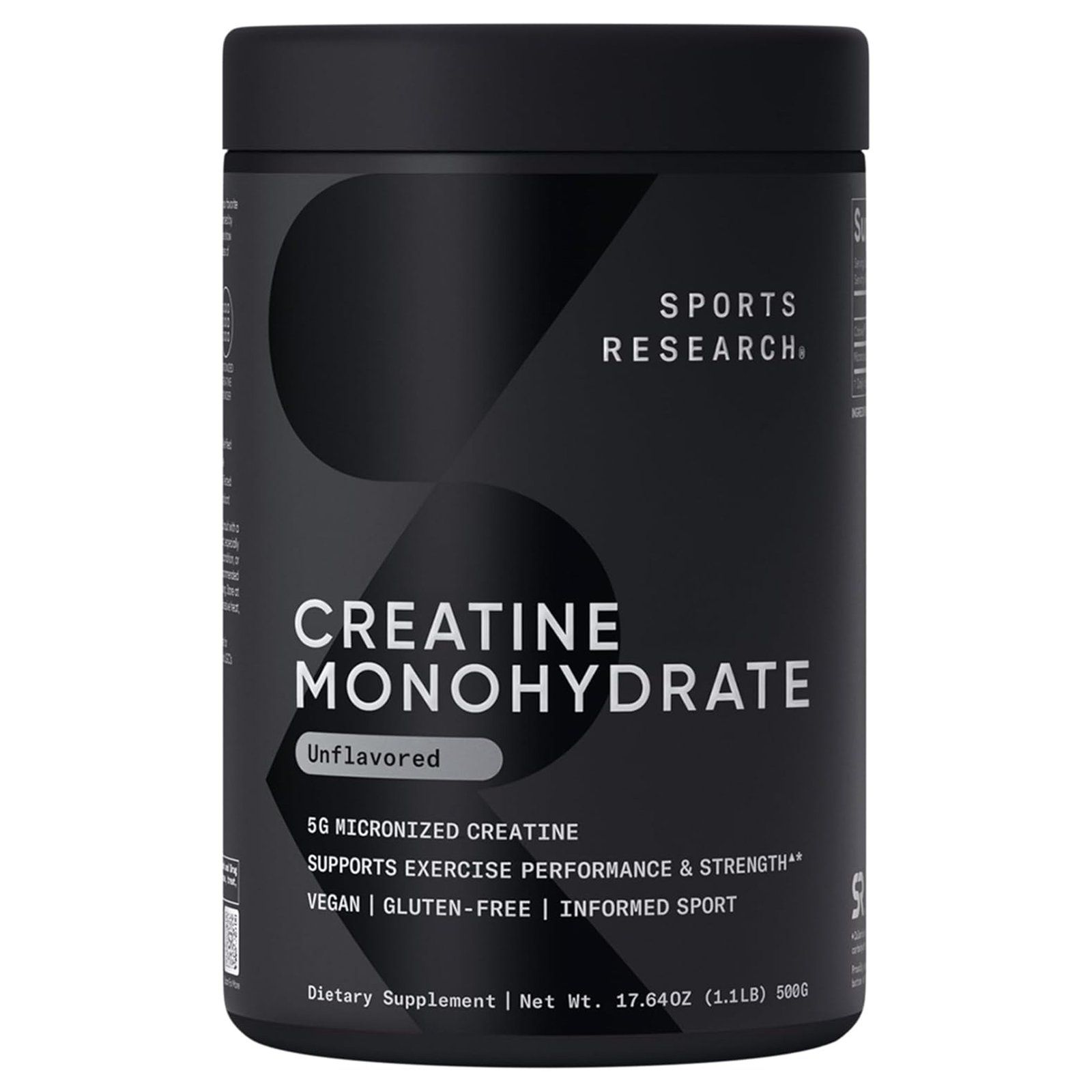 Sports Research Creatine Monohydrate Unflavored - 500 g
