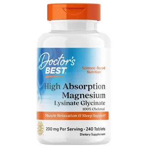 Doctor-s Best High Absorption Magnesium Lysinate Glycinate - 240 Tablets