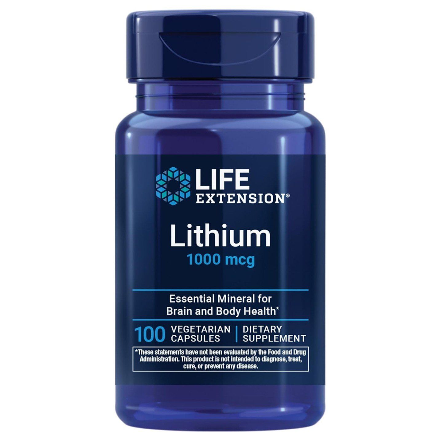 Life Extension Lithium 1000 mcg - 100 Vegetarian Capsules