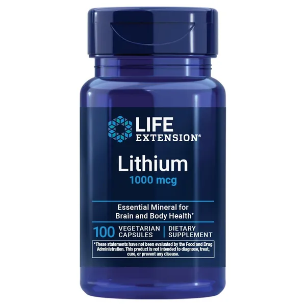Life Extension Lithium 1000 mcg - 100 Vegetarian Capsules