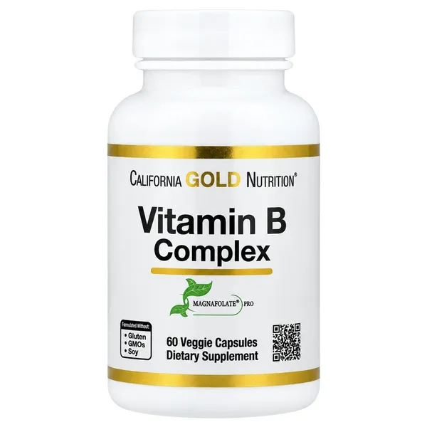 California Gold Nutrition Vitamin B Complex, 60 Veggie Capsules