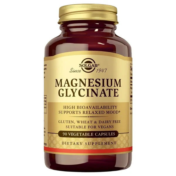 Solgar, Magnesium Glycinate, 90 Vegetable Capsules (120 mg per Capsule)