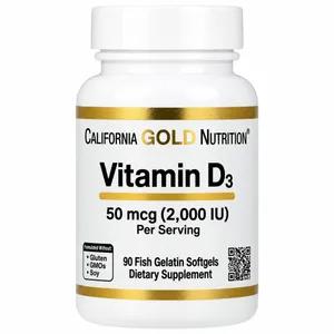 California Gold Nutrition, Vitamin D3, 50 mcg (2,000 IU), 90 Fish Gelatin Softgels