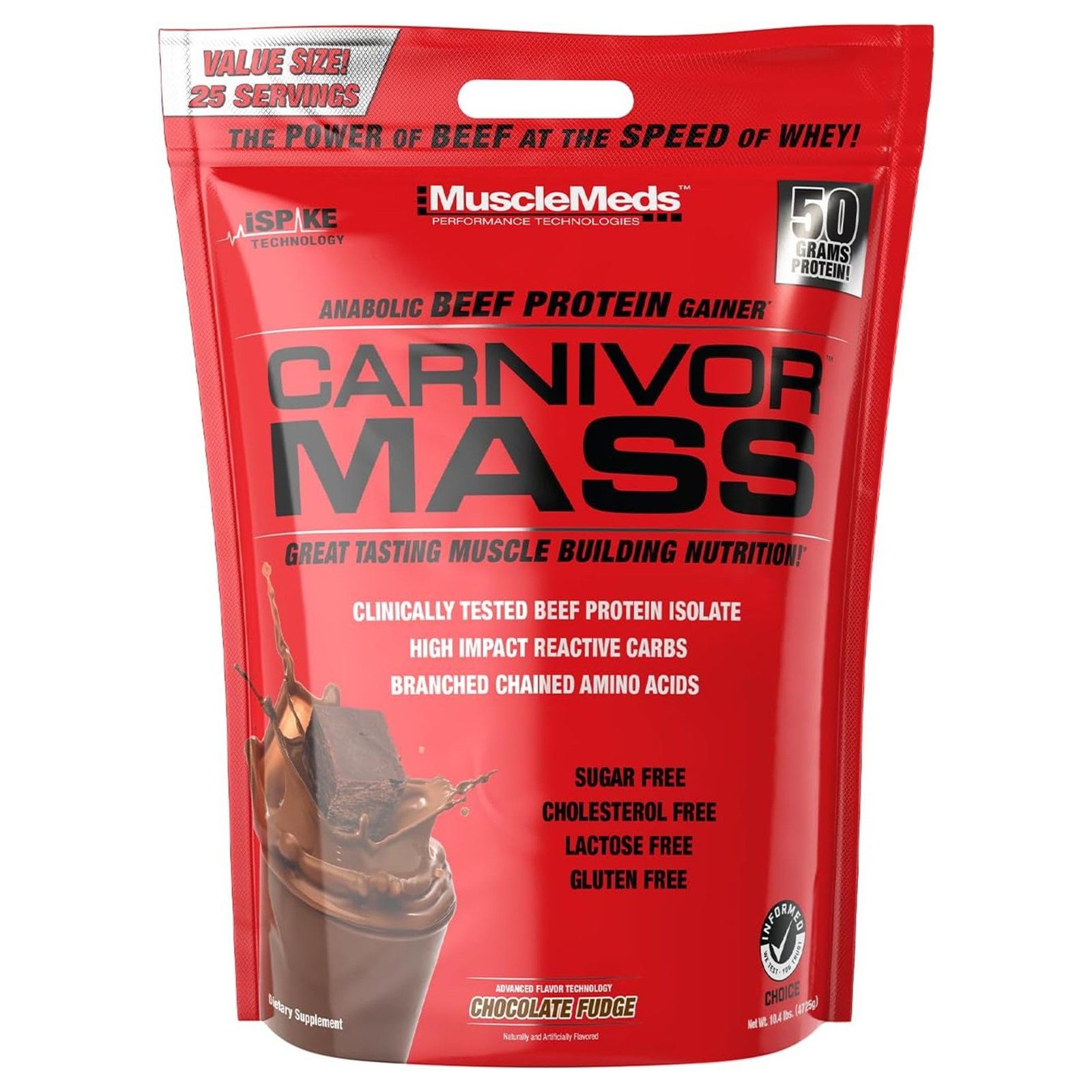 MuscleMeds Carnivor Mass Chocolate Fudge - 10.4 lbs