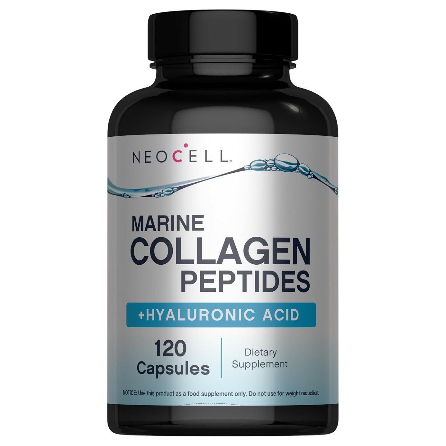 NeoCell Marine Collagen Peptides + Hyaluronic Acid - 120 Capsules