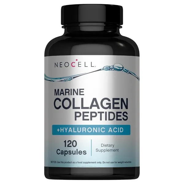 NeoCell Marine Collagen Peptides + Hyaluronic Acid - 120 Capsules