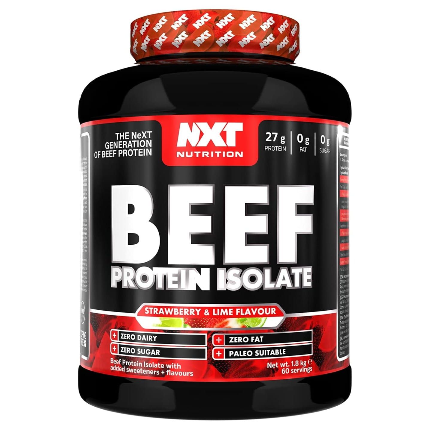 NXT Nutrition Beef Protein Isolate Apple & Blackcurrant Squash, 4 lbs (1.81 kg)